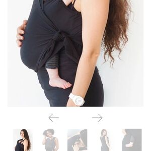 NESTING DAYS Black Wrap-Style Maternity Nursing Tank Top LIKE NEW